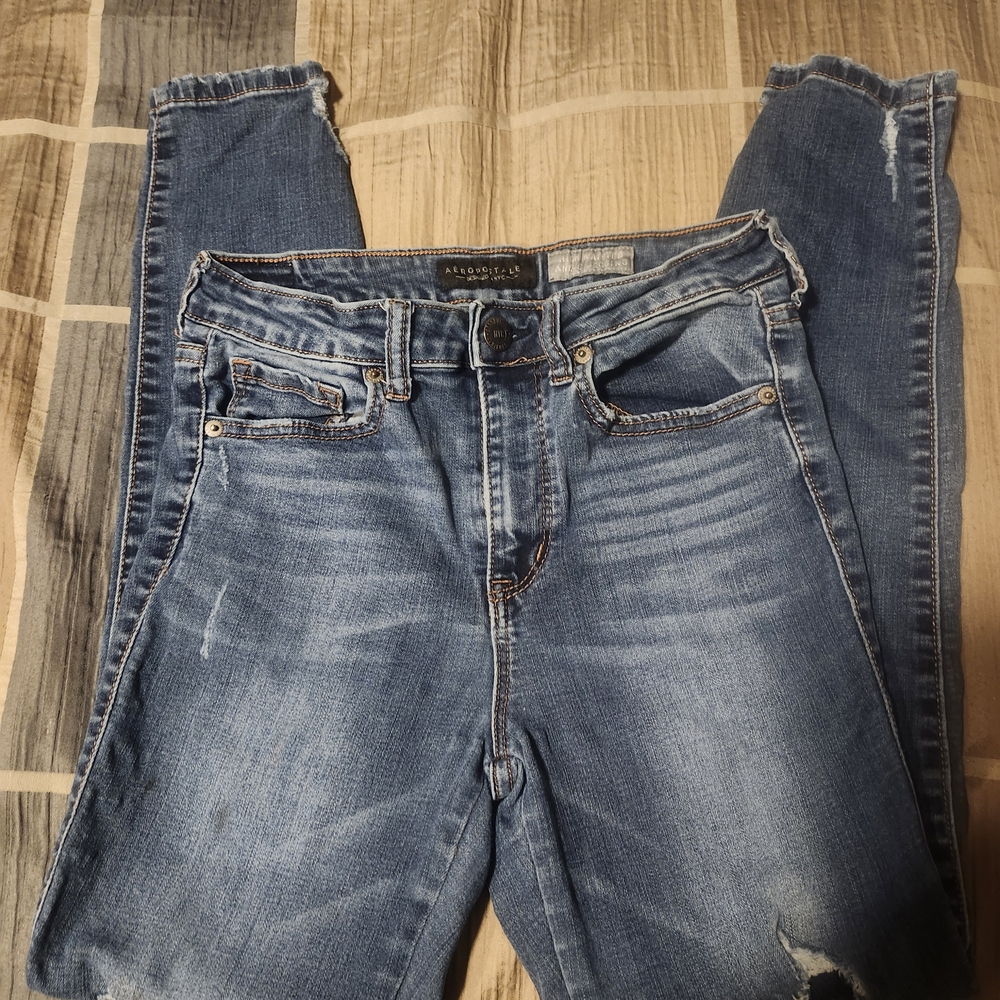 Blue Spice Women's Skinny Jeans - Distressed Blue